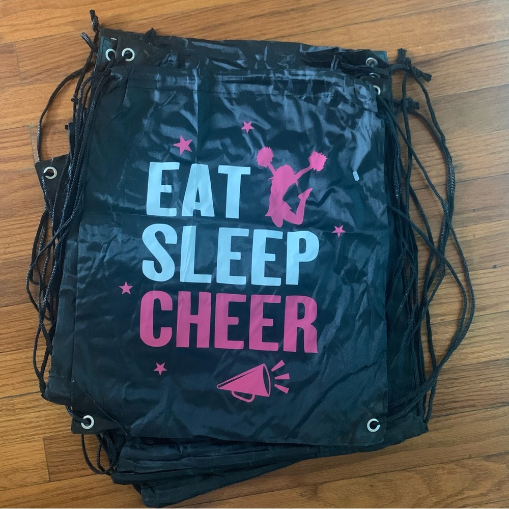 8 Pcs Cheer Drawstring Backpack Cheerleading Draw… - image 1